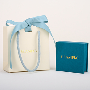 GLAMPKG 2025 Custom Color Logo Paper Shopping Bag Ring <b>Earring</b> Pendant Necklace Bracelet Gift Packaging Jewelry Storage <b>Boxes</b> - Product Image 2
