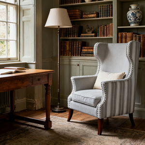 Amerikaanse Traditionele <span class=keywords><strong>Wingback</strong></span> Stoel Hoge Rug Vleugel <span class=keywords><strong>Chesterfield</strong></span> Stijl Accent Stoel Vintage Club Lederen Bank Voor Woonkamer - Product Image 5