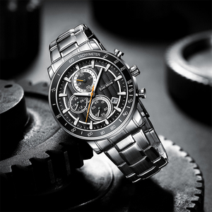 Luxe Skmei <span class=keywords><strong>marque</strong></span> <span class=keywords><strong>Titan</strong></span> en acier inoxydable montres-bracelets pour hommes femmes étanche Quartz verre pointeur affaires Style alliage - Product Image 5