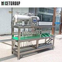 Machine de remplissage isobare semi-automatique 10 têtes pour bouteilles de bière Embouteilleur de verre Remplisseur de boisson liquide Vin Ligne de remplissage de bière