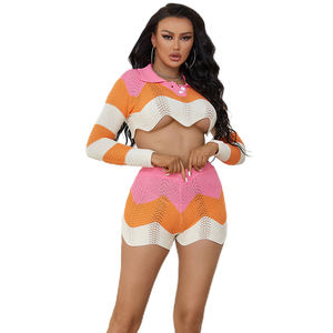 Ensemble deux pièces court pour femme, haut court, vêtements de styliste, nouvelle collection été <span class=keywords><strong>2022</strong></span>, Y2K - Product Image 5