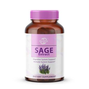 Cápsulas de Extracto de Salvia - Apoyo Cerebral, Digestivo e Inmunológico, Antioxidante, Suplemento para la Salud, Vegano, Sin OMG, Sin Gluten, OEM, ODM - Product Image 1