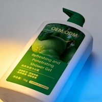 Gel Douche Revitalisant aux Feuilles de Pomelo Wanchao OEM ODM, Détoxifiant, Contrôle du Sébum, Emballage Écologique, Rafraîchissant et Purifiant