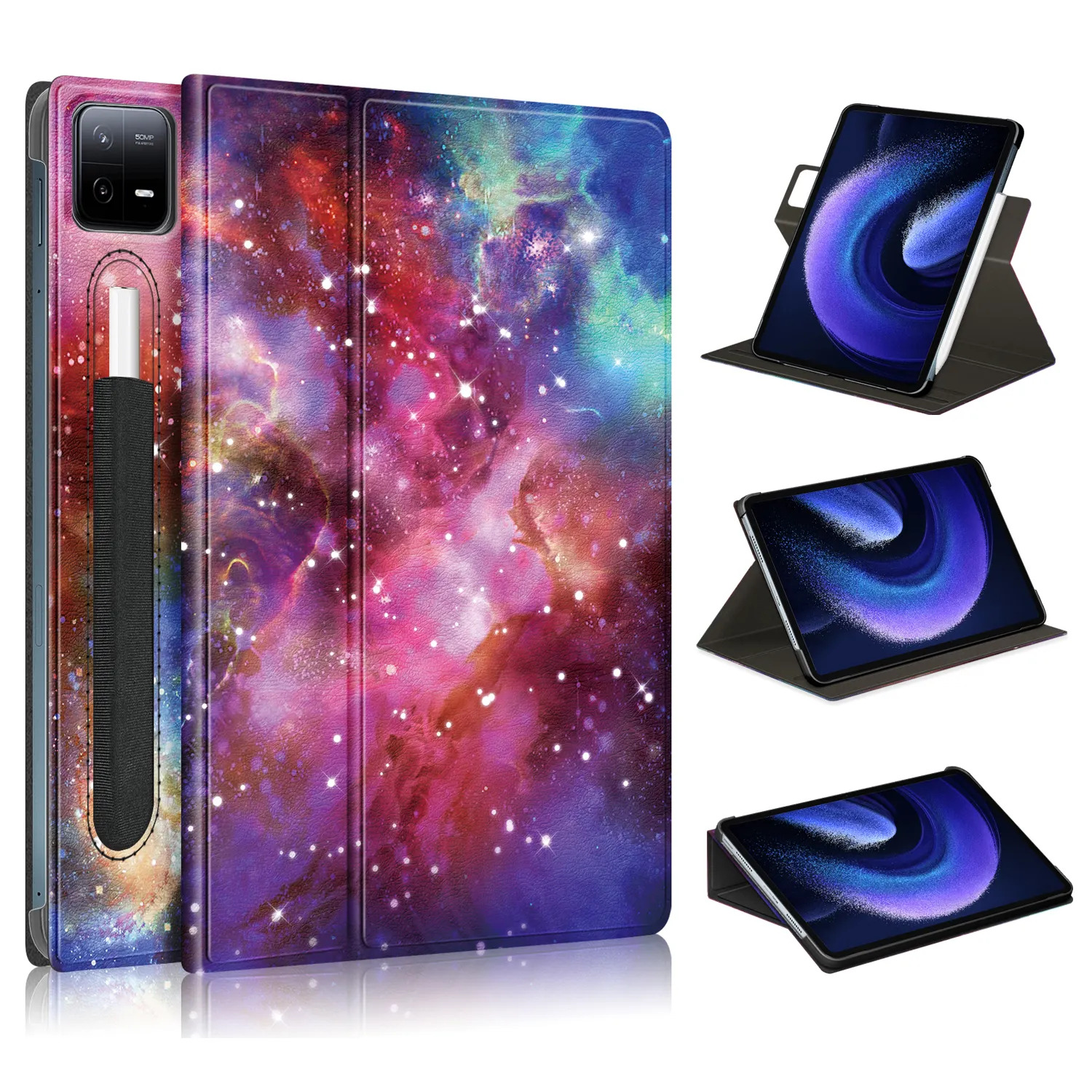 NET-CASE vente en gros 360 porte-crayon rotatif étui pour Xiaomi MI Pad 6 / MI Pad 6 Pro 11 pouces coque de tablette