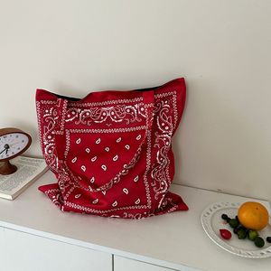 Borsa da spiaggia da donna con motivo Paisley <span class=keywords><strong>Vintage</strong></span> estivo riutilizzabile in cotone da viaggio - Product Image 6