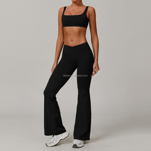 Yoga <b>Bra</b> High Support Seamless High-Waisted Elastic Pants Quick Dry 4 Piece Set Plus Size Women's Solid Breathable Front - Product Image 1