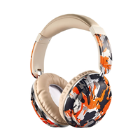 Casque sans fil BT500 pour peinture, casque de jeu graffiti, casque stéréo supra-auriculaire, casque BT avec micro LED