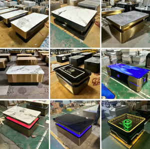 Table de <span class=keywords><strong>bar</strong></span> LED avec logo personnalisé, table VIP professionnelle pour KTV, table basse avec changement de couleur RVB et structure en acier inoxydable - Product Image 6