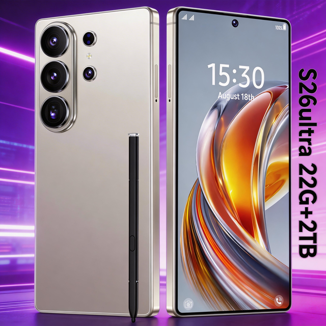 22G+2TB 2026 S26 Ultra 5G Gaming Smartphone 108MP Camera HD Display 144Hz MTK Dimensity Decacore Dual SIM Unlocked Global