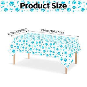Pet Paw Print <b>Tablecloth</b> Disposable <b>Plastic</b> cat Paw Table Mat for Pet Dog-themed Birthday Party Decoration - Product Image 6