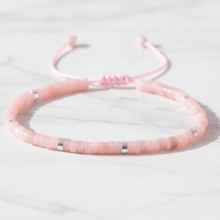 Pulsera Elástica Ajustable de Aleación con Cuentas de Turquesa Bohemia de 2x4mm, Gema Tibetana Delicada para Mujer, Venta al por Mayor