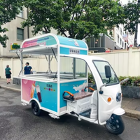 Camion de restauration électrique 220V, chariot à snack mobile, remorque d'autobus de rue, de crème glacée à hot-dog, de l'eau et de fruits en aluminium