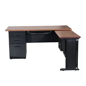 Einfacher Schreibtisch L Form mit Schublade Executive Tisch Computer tisch Mit 5 Schubladen
