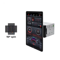 Pemutar DVD Mobil Android 10.1 Inci Double Din Stereo Mendukung GPS Layar Sentuh Rotasi Otomatis 90 Derajat Layar 8Core Carplay