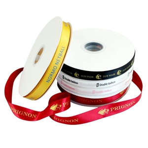 Grosir pita Satin elastis dua sisi kualitas tinggi nilon Grosgrain dengan pola pelangi padat Natal gaya wajah ganda - Product Image 1