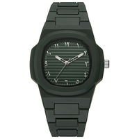 Classique Moyen-Orient Chiffre Arabe Cadran Bleu Or Quartz Montre pour Hommes Casual Silicone Montre Peut Personnaliser