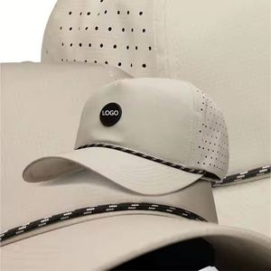 Gorra de Béisbol Personalizada de 5 Paneles Perforados, Gorra de Golf sin Estructura, Diseño Transpirable, Logotipo de PVC para Deportes - Product Image 1