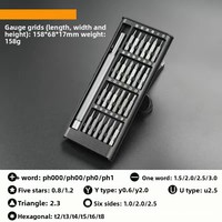 Jeu de tournevis magnétiques pour téléphone portable, ordinateur portable, outil de réparation universel professionnel, démontage, montre, lunettes, bricolage, OEM, plastique