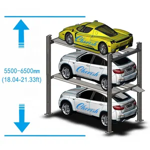 Triple Level Hydraulic Car Parking Lift 3 Car