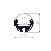 Profilé en aluminium LED de diamètre 20mm Profil LED suspendu montrant un éclairage de 60 ou 120 degrés pour la décoration de la maison
