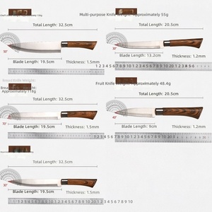 Cuchillo de Cocina Serbio Auténtico Oficial para Cortar Carne y Verduras, Afilado y Duradero, Acero Serie 3Cr, Modelo Retro de Estilo Antiguo T730D - Product Image 5