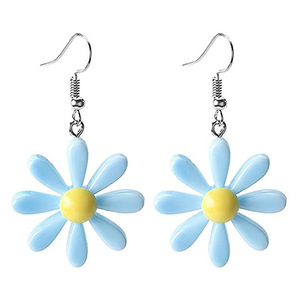 Orecchini a Perno con Fiore a Margherita Bicolore per Donne, Gioielli Floreali alla Moda - Product Image 2