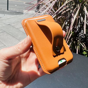 Portefeuille magnétique en cuir pour smartphone avec emplacement <span class=keywords><strong>externe</strong></span> pour carte d'identité, compatible avec iPhone, avec 2 anneaux métalliques <span class=keywords><strong>MagSafe</strong></span>, prêt à être expédié - Product Image 2