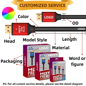 Câble HDMI magique noir 19 + 1 4K @ 60Hz V2.0, coque en aluminium couleur, emballage <span class=keywords><strong>pour</strong></span> ordinateur - Product Image 4