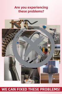 Robinet de cuisine professionnel en laiton chromé à double poignée, économie d'eau, débit élevé, bec pivotant - Product Image 5