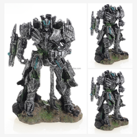 Dekorasi Akuarium Seri Mecha Keren, Ornamen Gua Persembunyian Ikan Cupang Robot Resin untuk Akuarium