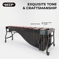Aura Artist-Approved Professional Marimba - 5.0 Octave Padauk with Height-Adjustable Frame | As Seen on Socials