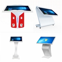 Support de sol intérieur 2k 4k Full HD 32 43 55 65 pouces Totem de signalisation numérique verticale à écran tactile système PC Android pour magasin et bureau