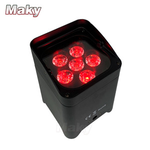 Chuyên Nghiệp Xách Tay Dj Đèn Disco Dj Thiết Bị 6X18W WIFI App <span class=keywords><strong>IR</strong></span> Từ Xa Điều Khiển Không Dây Uplight (Màu Đen) - Product Image 4