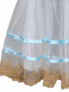 Vestido de Danza Ballet para Niñas 2025 con Encaje y Borde Dorado, Traje de Tutú para Actuación de Ballet, Ropa de Competición para Niñas - Product Image 4