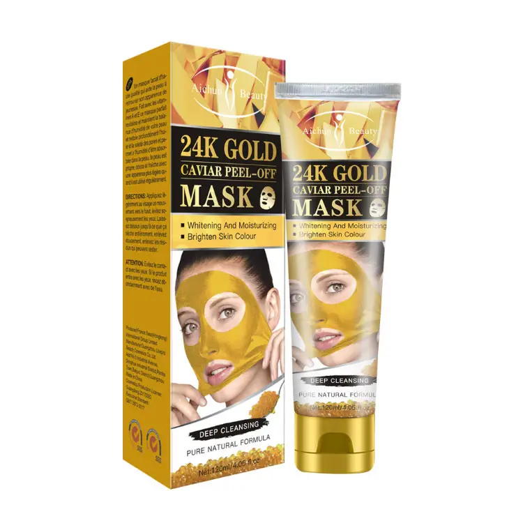 Sbiancamento oro caviar Peel off maschera Schiarente della pelle il controllo del petrolio ridurre i pori