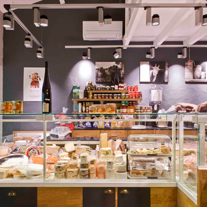 Vitrine de barre en bois massif minimaliste moderne avec éclairage LED-Service d'usine pour les magasins de détail - Product Image 1