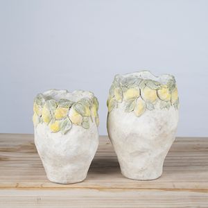 <span class=keywords><strong>Maceta</strong></span> Moderna de Cemento Personalizada con Limones, Decoración de Interiores para el Hogar, <span class=keywords><strong>Maceta</strong></span> Hecha a Mano, Exhibición Clásica de Escritorio para Hoteles - Product Image 2