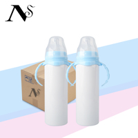 Almacén estadounidense Listo para enviar 12oz 350ml Doble pared Bpa Acero inoxidable Sippy Cup Niños Botella de agua Sublimación Vaso en blanco