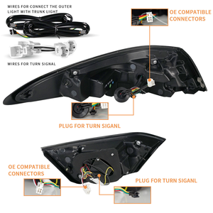 Feu arrière LED à lentille rouge 12V universel, mise à niveau Plug & Play, étanche, pour Toyota Camry 2018-2024 - Product Image 4