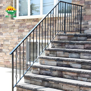 Paneles de valla de jardín de hierro forjado modernos de 6 pies, valla de granja tubular de acero para exteriores, hierro galvanizado con diseño elegante - Product Image 5