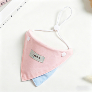 Bandana pour animaux de compagnie double face, couleur macaron, serviette imperméable pour animaux de compagnie - Product Image 1