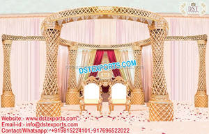Ftth-harnais de mariage en cristal blanc, Mandap, en Fiber rêveuse, cristal - Product Image 5
