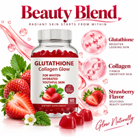 Complément alimentaire à base de gommes à mâcher aromatisées à la fraise, enrichi en glutathion et collagène, 60 unités