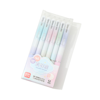 Fournitures scolaires, stylo gel effaçable à pression, esthétique dégradée, pointe ST 0,5 mm, encre noire effaçable par friction, pour enfants et étudiants