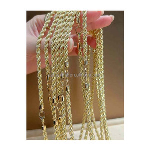 Collier ras du <span class=keywords><strong>cou</strong></span> vintage en corde torsadée imperméable avec chaîne en or <span class=keywords><strong>jaune</strong></span> <span class=keywords><strong>de</strong></span> 2mm/3mm/4mm/8mm pour mariage ou cadeau - Product Image 5
