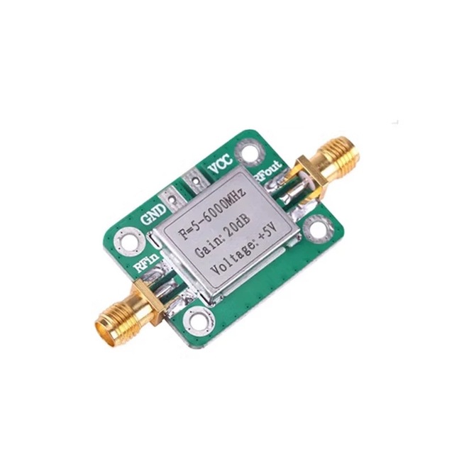 RF Ultra Wideband Power Amplifier 5M-6GHz High Gain 20dB Electronic Components with Shielded Shell