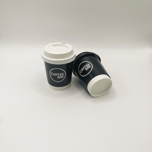Gobelet en papier personnalisé avec logo <span class=keywords><strong>de</strong></span> marque, écologique, à double paroi, pour café chaud à emporter, thé au lait, jus, 8oz, 10oz, 12oz, 200ml, avec couvercles - Product Image 2