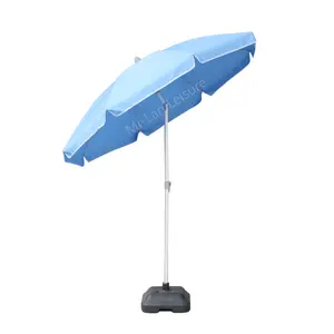 Customized outdoor durable parasol blue premium beach umbrella outdoor