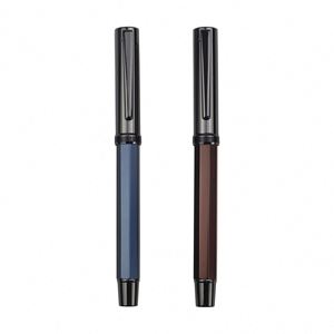 High Quality Custom Logo 1.0mm Metal Business Ballpoint <b>Pen</b> New Black Rotating Barrel Design Gift Advertising <b>Pen</b> for Business - Product Image 3