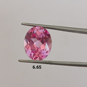 พลอยแซฟไฟร์สีชมพูทรงรีเพาะเลี้ยงในห้องปฏิบัติการ คุณภาพพรีเมียม สำหรับทำเครื่องประดับ งานฝีมือสำหรับเครื่องประดับชั้นดี - Product Image 5